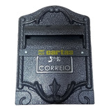 Caixa De Correio Beta Gradil Pint Silk Preta Metal Cor Preto