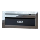 Caixa De Correio Frente Inox Com Preto Carta Luxo Moderna