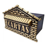 Caixa De Correios Correspondencia Plastic04 Ouro Grade Muro