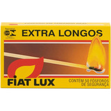 Caixa De Fósforo Extra Longo Fiat Lux Com 50 Unidades