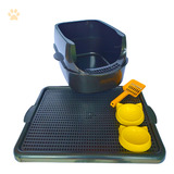 Caixa De Gato C/ Bordas Extra Grande + Tapete Limpa Patas