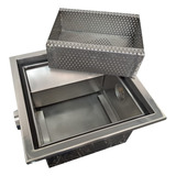 Caixa De Gordura Aço Inox Com Cesto Coletor 25x25x20