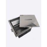 Caixa De Gordura Aço Inox Com Cesto Coletor 25x25x20cm.