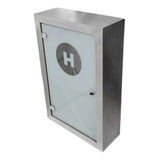 Caixa De Hidrante Inox Porta De Vidro Sobrepor - 90x60x17cm
