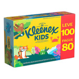 Caixa De Lenço Papel Duplo Suave Kleenex Kids C/ 100 Lenços