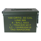 Caixa De Munição Ammo Box .50mm Metal Nautika