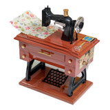 Caixa De Música Vintage Mini Máquina De Costura Style Mechan