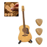 Caixa De Palhetas De Guitarra Acústica De Madeira Caixa