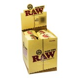 Caixa De Piteiras Raw Slim Tips Pré-enrolado