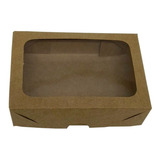 Caixa De Presente 11x8x3 Kraft Visor 6 Doces - 20 Unidades