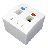 Caixa De Sobrepor 3x3 C/ Espelho 2 Saídas Rj45 Sistema X