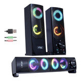 Caixa De Som 12 Rms Potente Subwoofer Usb P2 Rgb Pc Notebook