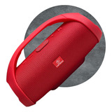 Caixa De Som 22cm Vermelha Alta Potente Portátil Bluetooth !