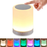 Caixa De Som Abajur Luminária Touch Bluetooth Rgb Smart
