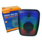 Caixa De Som Bluetooh Com Luzes Hi-fi 6w Rms Bateria Interna