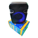 Caixa De Som Bluetooh Radio Usb Luzes Rgb 6w Rms Hi-fi