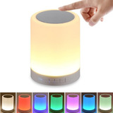 Caixa De Som Bluetooth Abajur Led Touch Luminária Rgb 5v