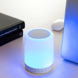 Caixa De Som Bluetooth Led Rgb Abajur Luminária Touch