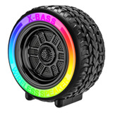 Caixa De Som Bluetooth Usb Multimídia Formato Roda Rgb Rádio