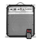 Caixa De Som Caixa Amplificada P/ Microfone Guitarra 50 Rms Cor Preto Voltagem 110v/220v