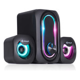 Caixa De Som Gamer Bluetooth Rgb Monitor Pc Notebook Tv P2