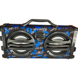 Caixa De Som Grasep D-d04 Azul Bluetooth C/ Alça - 50w Rms