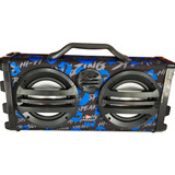 Caixa De Som Grasep D-d04 Azul Bluetooth/usb/fm - 50w Rms