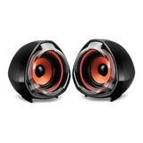 Caixa De Som Hayom 10w Rms Km2502 Preta Laranja Pc Notebook