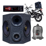 Caixa De Som Moto Volante Propaganda Politico Radio Bt Usb