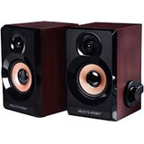 Caixa De Som Multilaser 2.0 6w Rms Acabamento Madeira - Sp26