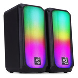 Caixa De Som Pc Gamer Led Rgb Notebook Subwoofer Bass+ Usb