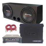 Caixa De Som Pioneer 2 De 12pol + Modulo Falcon Df 1200x4 Dx