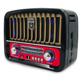 Caixa De Som Portatil Bluetooth Radio Vintage Retro 110v/220v