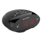 Caixa De Som Rádio Fm Integrado Relógio Usb Multilaser Sp399