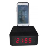 Caixa De Som Rádio Relógio Despertador Bluetooth Mp3 Usb Sd