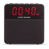 Caixa De Som Rádio Relógio Despertador Bluetooth Mp3 Usb