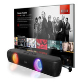 Caixa De Som Soundbar Pc Notebook Smartv Gamer Potente Rgb