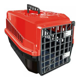 Caixa De Transporte P/ Cães E Gato Coelho Porte N3 Vermelho