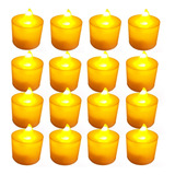 Caixa De Vela Eletrônica Decorativa Led 100 Unidades Amarela