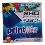 Caixa Disquete Print Life C/ 10 Unidades 2hd 1.44mb