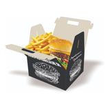 Caixa Embalagem Hambúrguer Black Maleta Grd Delivery 100 Un.