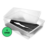 Caixa Extra Grande Botas Sapato Calçado Ordene Plástico 6 Un Cor Transparente