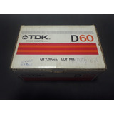 Caixa Fita Cassete Tdk D-60min Japan