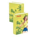 Caixa Livro Coca-cola Em Madeira Pin