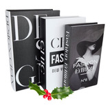 Caixa Livro Decorativo Fake Kit 3 Porta Objetos