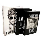 Caixa Livro Falso Decorativo Fake Kit 3 Caixa Porta Objetos
