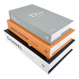 Caixa Livro Falso Decorativo Grife Fake Porta Objetos Kit 3