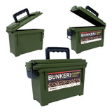 Caixa Multiuso Bunker Box Bélica Militar Munição 3,8 L Verde