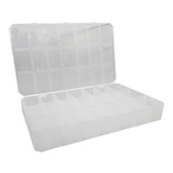 Caixa Organizadora 21 Divisórias Plástica Transpar Kit Com 2