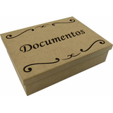 Caixa Organizadora Documentos Vazada Porta Documento Mdf 